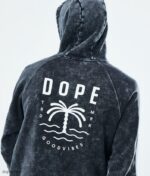 Dope Riided - mehed igapäevane kapuuts Dope peopesa pleegitatud mustaks B62VTF298 - Image 5