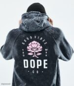 Dope Riided - mehed igapäevane kapuuts Dope roos pleegitatud mustaks B62VTF299 - Image 10