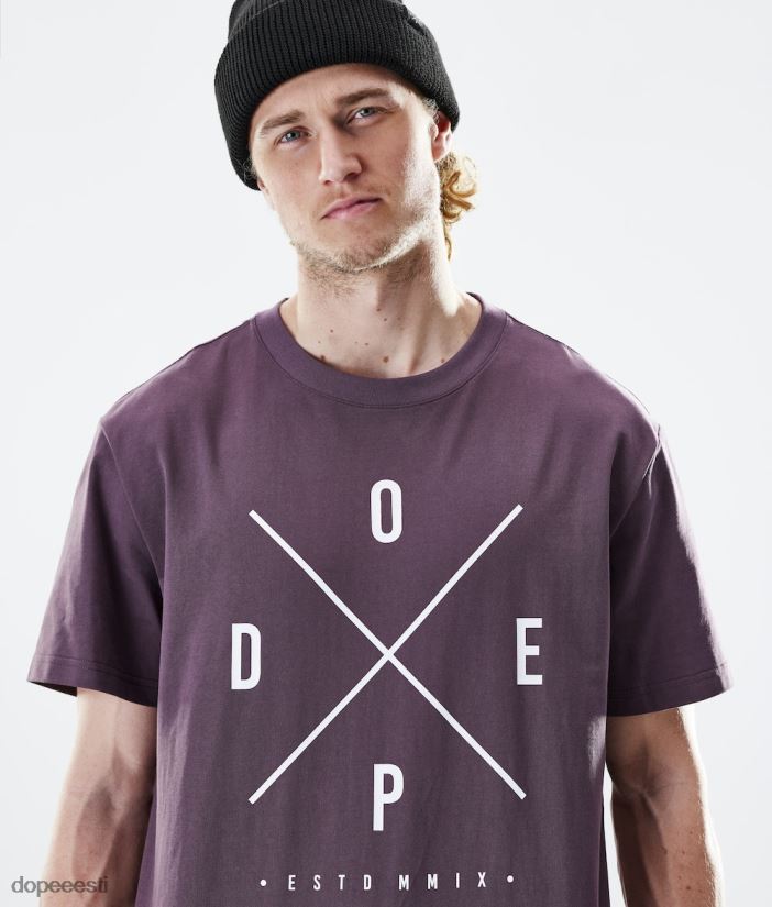 Dope Riided - mehed igapäevane t-särk Dope 2x-up pleekinud viinamari B62VTF361 - Image 2