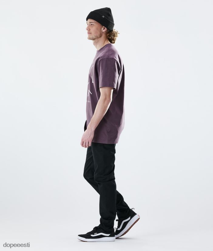 Dope Riided - mehed igapäevane t-särk Dope 2x-up pleekinud viinamari B62VTF361 - Image 8