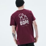 Dope Riided - mehed igapäevane t-särk Dope kerkima Burgundia B62VTF355