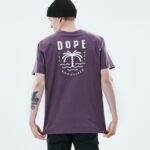 Dope Riided - mehed igapäevane t-särk Dope palm pleekinud viinamari B62VTF354