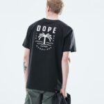 Dope Riided - mehed igapäevane t-särk Dope peopesa must B62VTF345