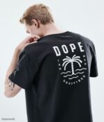 Dope Riided - mehed igapäevane t-särk Dope peopesa must B62VTF345 - Image 5