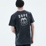 Dope Riided - mehed igapäevane t-särk Dope peopesa pleegitatud mustaks B62VTF344