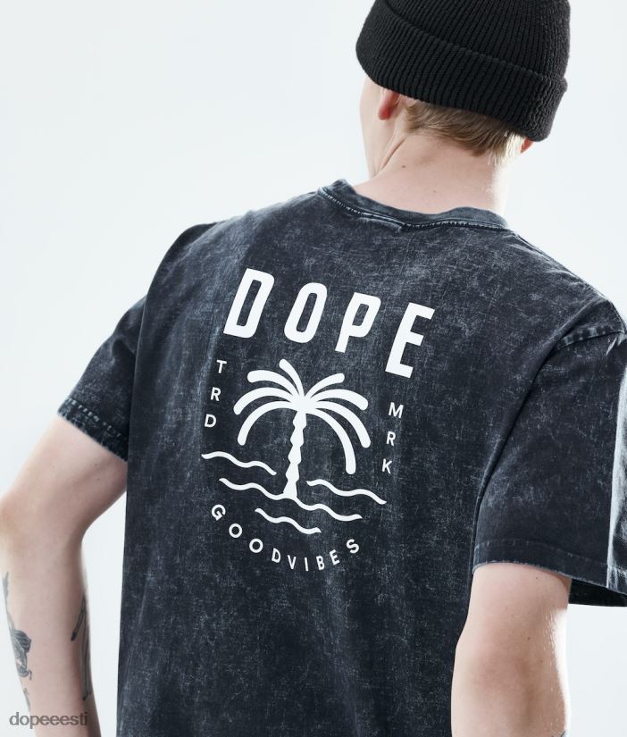 Dope Riided - mehed igapäevane t-särk Dope peopesa pleegitatud mustaks B62VTF344 - Image 6