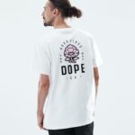 Dope Riided - mehed igapäevane t-särk Dope roosa valge B62VTF357