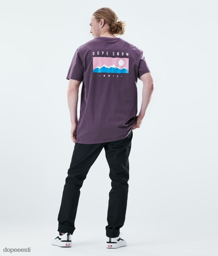 Dope Riided - mehed igapäevane t-särk Dope vahemik pleekinud viinamari B62VTF363 - Image 8