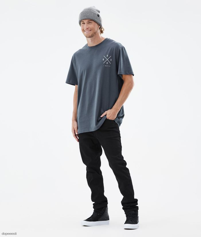 Dope Riided - mehed standardne t-särk Dope 2x-up metallist sinine B62VTF360 - Image 5