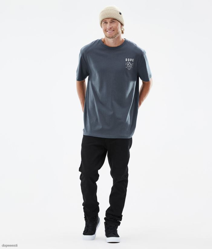 Dope Riided - mehed standardne t-särk Dope tipp metallist sinine B62VTF356 - Image 2
