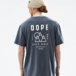 Dope Riided - mehed standardne t-särk Dope tipp metallist sinine B62VTF356