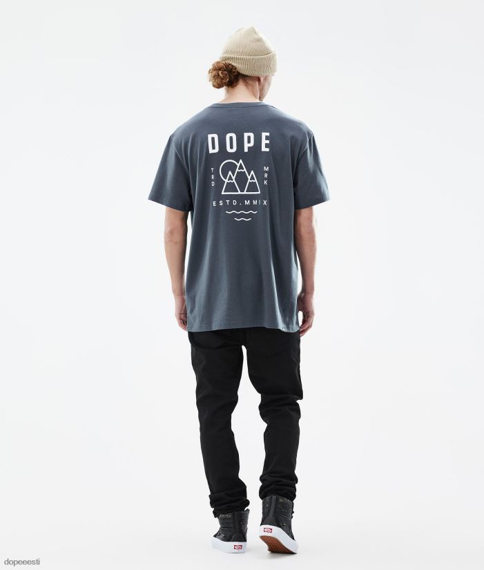 Dope Riided - mehed standardne t-särk Dope tipp metallist sinine B62VTF356 - Image 7