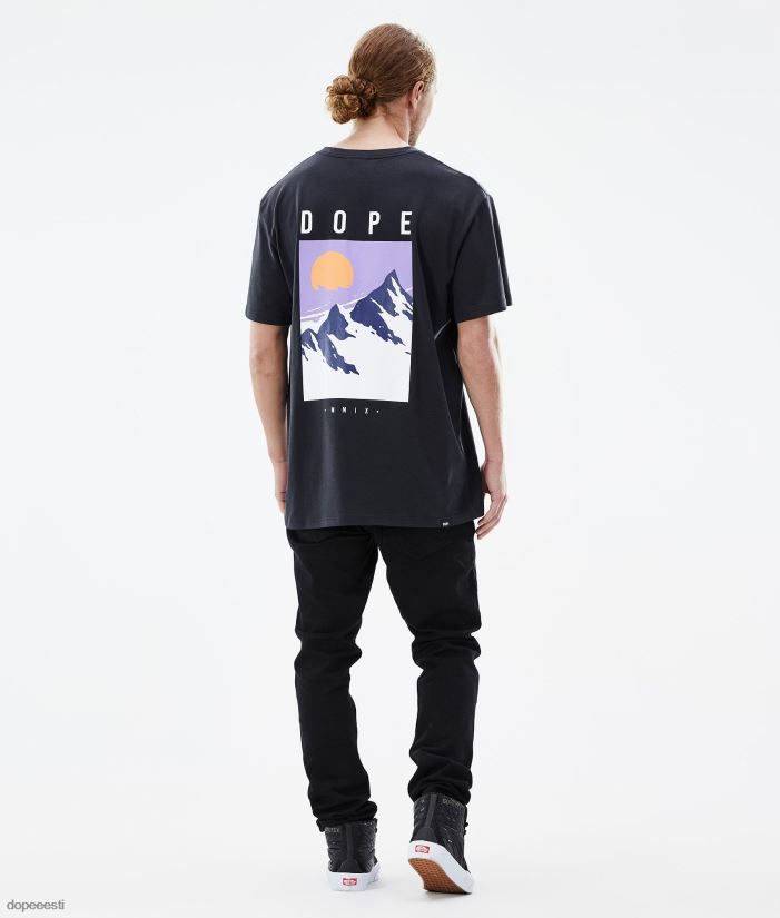 Dope Riided - mehed standardne t-särk Dope tipp must B62VTF342 - Image 4