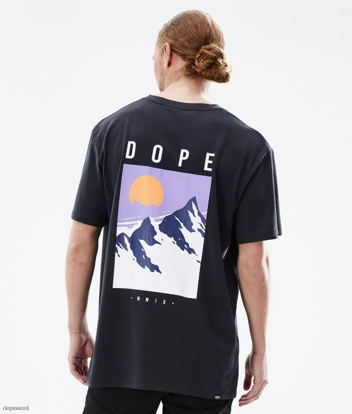 Dope Riided - mehed standardne t-särk Dope tipp must B62VTF342 - Image 1