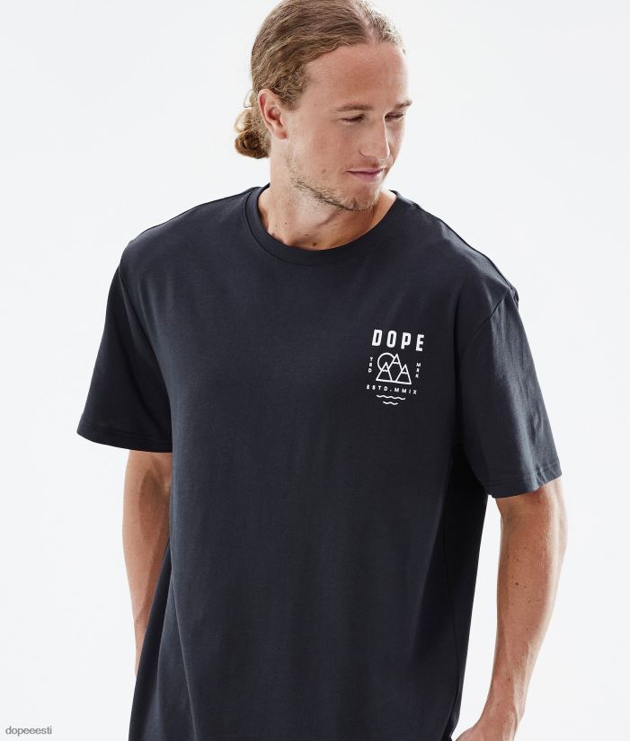 Dope Riided - mehed standardne t-särk Dope tipp must B62VTF362 - Image 3