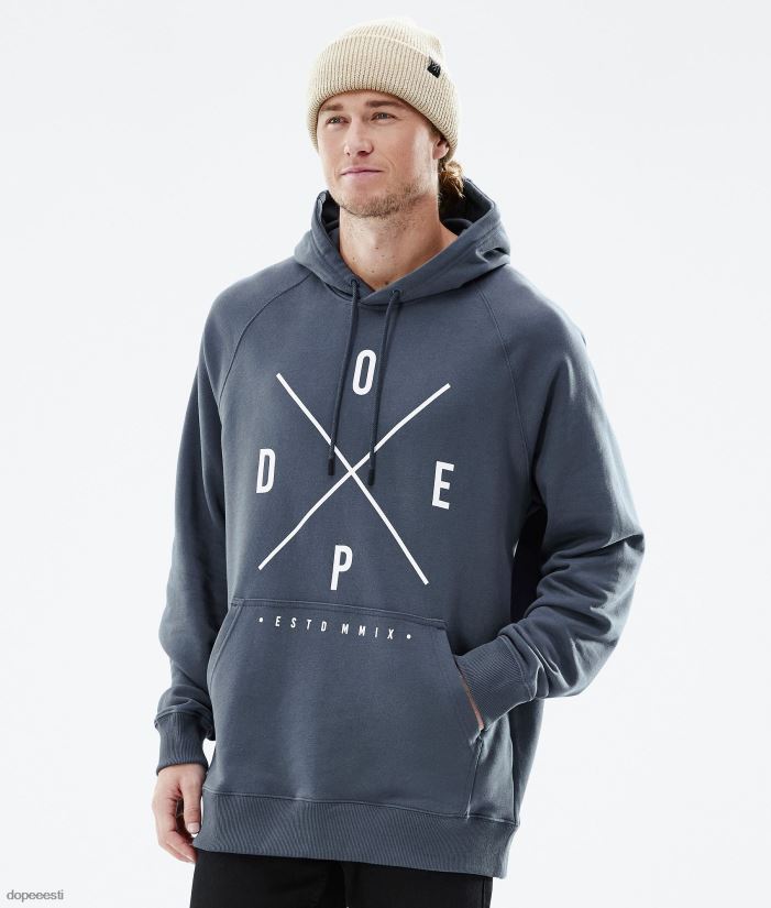 Dope Riided - mehed tavaline kapuuts Dope 2x-up metallist sinine B62VTF290 - Image 1