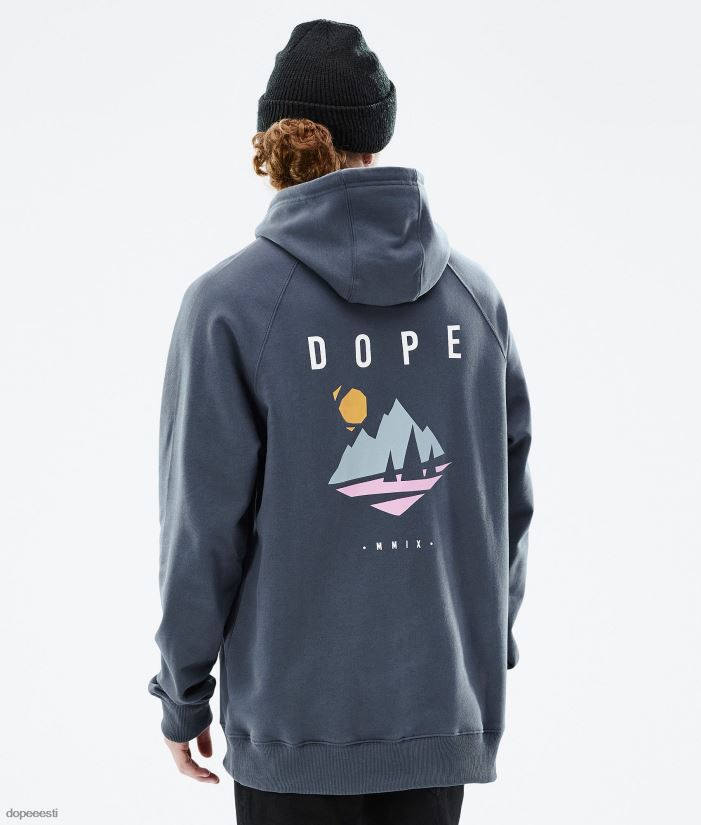 Dope Riided - mehed tavaline kapuuts Dope männi metallist sinine B62VTF286 - Image 1