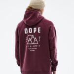 Dope Riided - mehed tavaline kapuuts Dope tippkohtumine Burgundia B62VTF303