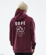 Dope Riided - mehed tavaline kapuuts Dope tippkohtumine Burgundia B62VTF303