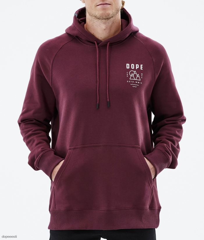 Dope Riided - mehed tavaline kapuuts Dope tippkohtumine Burgundia B62VTF303 - Image 6