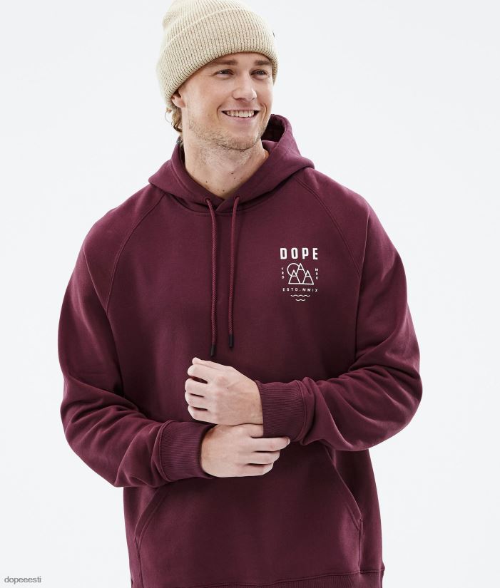 Dope Riided - mehed tavaline kapuuts Dope tippkohtumine Burgundia B62VTF303 - Image 7