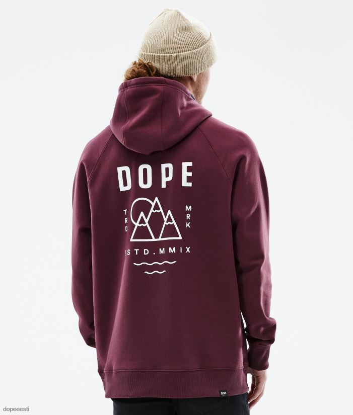 Dope Riided - mehed tavaline kapuuts Dope tippkohtumine Burgundia B62VTF303 - Image 1