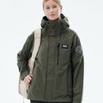 Dope Riided - naised Blizzard light täistõmblukuga välisjope Dope oliiviroheline B62VTF639