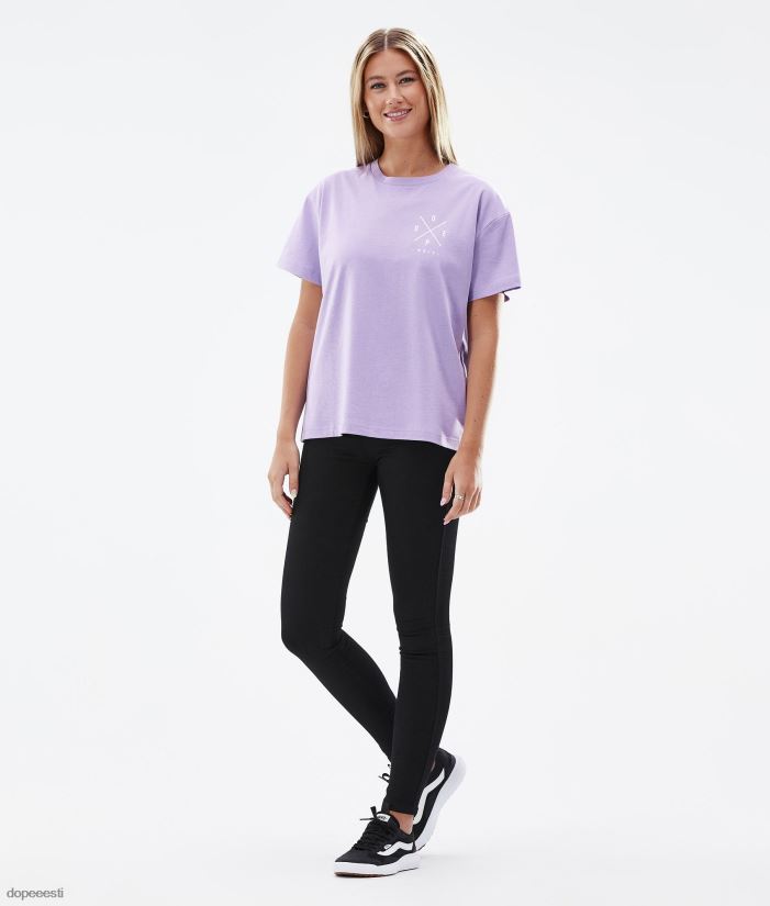 Dope Riided - naised standardne w t-särk Dope 2x üles pleekinud violetne B62VTF896 - Image 2