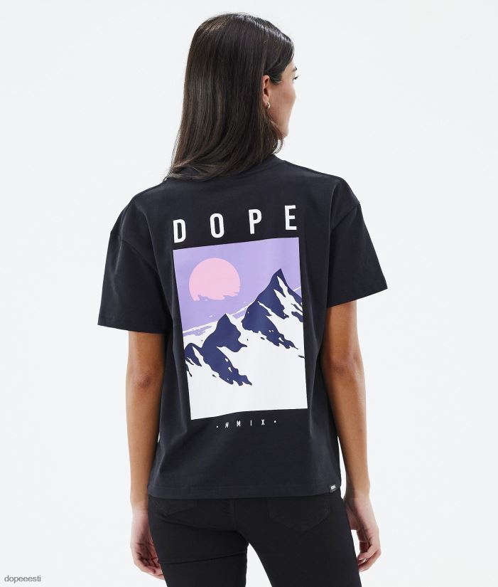 Dope Riided - naised standardne w t-särk Dope tipp must B62VTF875 - Image 1
