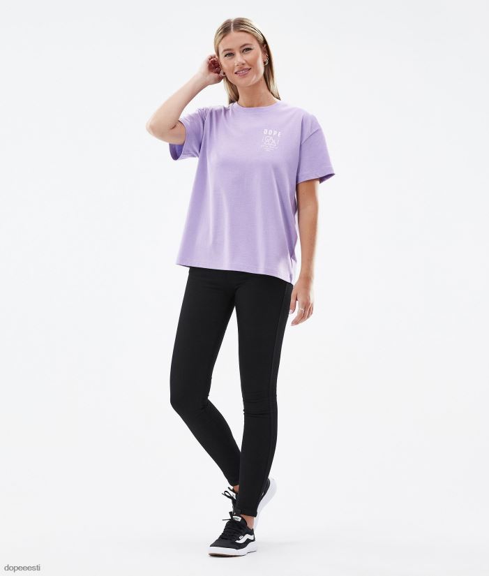 Dope Riided - naised standardne w t-särk Dope tippkohtumine pleekinud violetne B62VTF897 - Image 2
