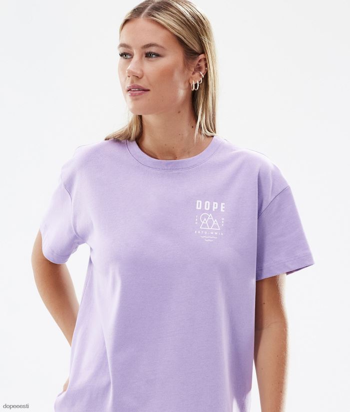 Dope Riided - naised standardne w t-särk Dope tippkohtumine pleekinud violetne B62VTF897 - Image 3