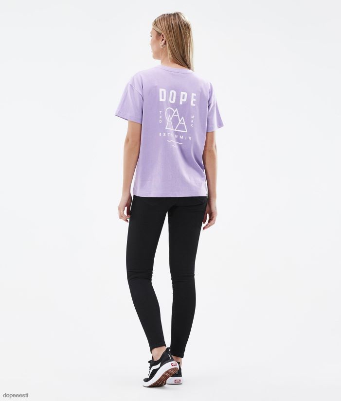 Dope Riided - naised standardne w t-särk Dope tippkohtumine pleekinud violetne B62VTF897 - Image 4