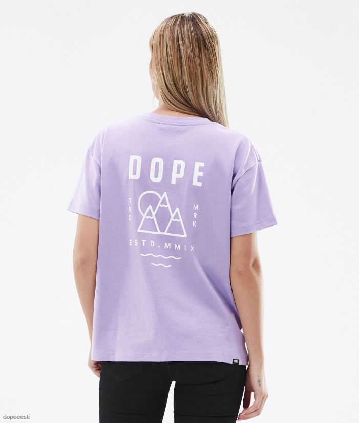 Dope Riided - naised standardne w t-särk Dope tippkohtumine pleekinud violetne B62VTF897 - Image 1
