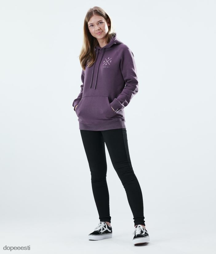 Dope Riided - naised tavaline kapuuts Dope 2x-up pleekinud viinamari B62VTF871 - Image 3