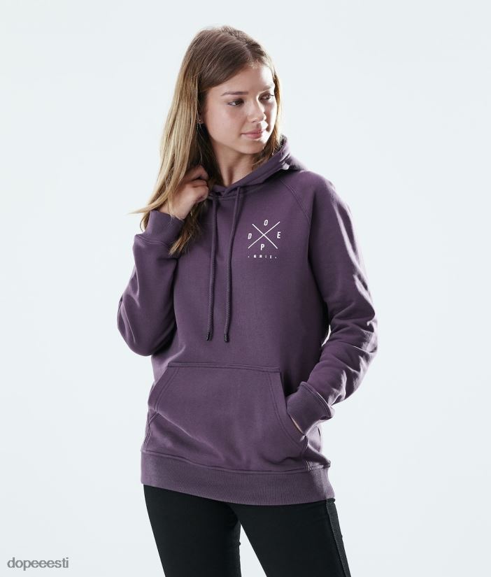 Dope Riided - naised tavaline kapuuts Dope 2x-up pleekinud viinamari B62VTF871 - Image 1