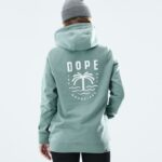 Dope Riided - naised tavaline kapuuts Dope palm pleekinud roheliseks B62VTF873