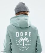 Dope Riided - naised tavaline kapuuts Dope palm pleekinud roheliseks B62VTF873 - Image 5