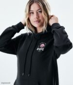 Dope Riided - naised tavaline kapuuts Dope roosa must B62VTF865 - Image 11