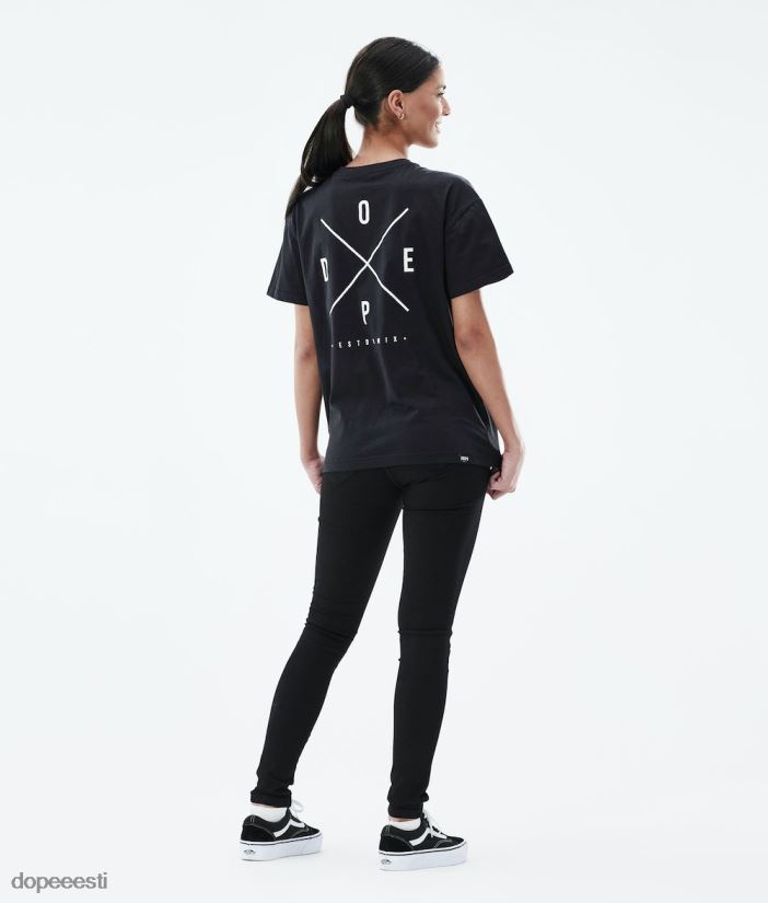 Dope Riided - naised tavaline t-särk Dope 2x-up must B62VTF881 - Image 4