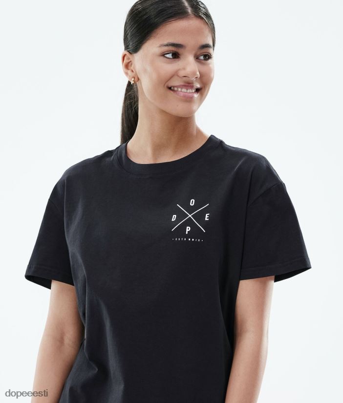 Dope Riided - naised tavaline t-särk Dope 2x-up must B62VTF881 - Image 6
