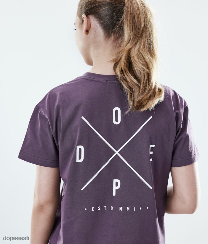 Dope Riided - naised tavaline t-särk Dope 2x-up pleekinud viinamari B62VTF895 - Image 6