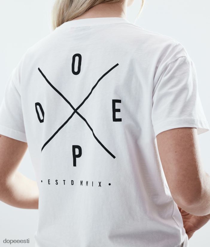 Dope Riided - naised tavaline t-särk Dope 2x-up valge B62VTF877 - Image 6