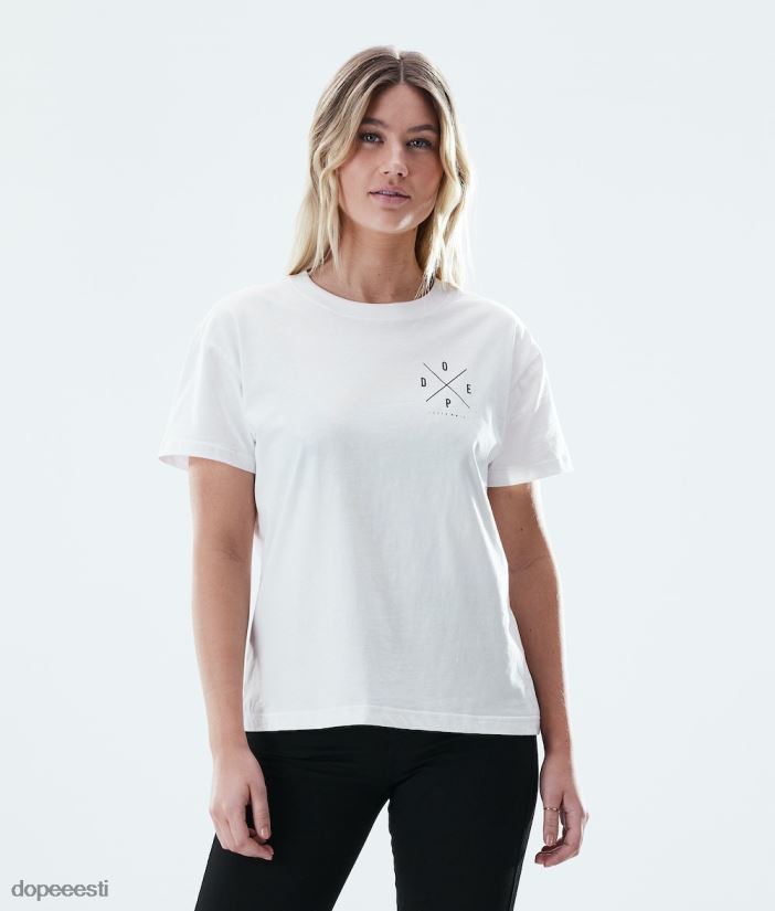 Dope Riided - naised tavaline t-särk Dope 2x-up valge B62VTF877 - Image 1
