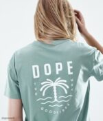 Dope Riided - naised tavaline t-särk Dope palm pleekinud roheliseks B62VTF898 - Image 6