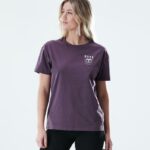 Dope Riided - naised tavaline t-särk Dope palm pleekinud viinamari B62VTF894