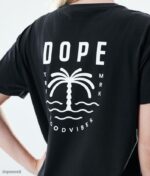 Dope Riided - naised tavaline t-särk Dope peopesa must B62VTF887 - Image 6