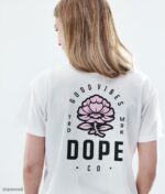 Dope Riided - naised tavaline t-särk Dope roosa valge B62VTF879 - Image 4