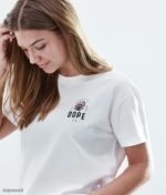 Dope Riided - naised tavaline t-särk Dope roosa valge B62VTF879 - Image 5
