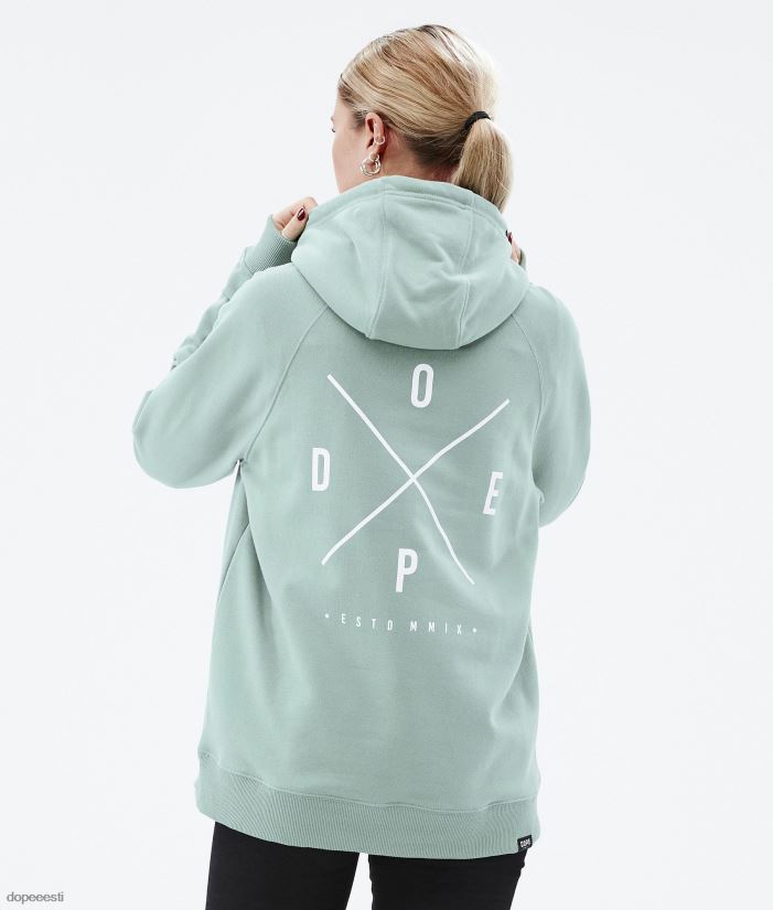 Dope Riided - naised tavaline w kapuuts Dope 2x üles pleekinud roheline B62VTF858 - Image 1