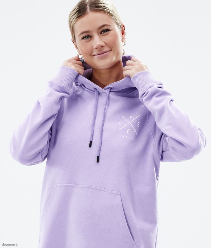 Dope Riided - naised tavaline w kapuuts Dope 2x üles pleekinud violetne B62VTF855 - Image 3
